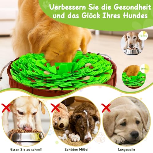 Schnüffelteppich Hund, Haustier Schnüffelmatte Hunde, Leckmatte Hund, Futter Schnüffeln Fütterung Matte, Welpe Langsam Füttern Training Matte, Fördert die Natürliche Nahrungssuche und Stressabbau