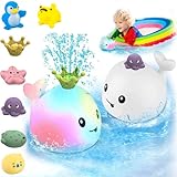 Wal Badewannenspielzeug Wal Spray Baby Spielzeug Bade Badespielzeug Wasserspielzeug Badewanne Wasser Spritzt Badwal Pool Wassersprühspielzeug Mit 1 2 3 4 Jahr Kinder Party Geschenk