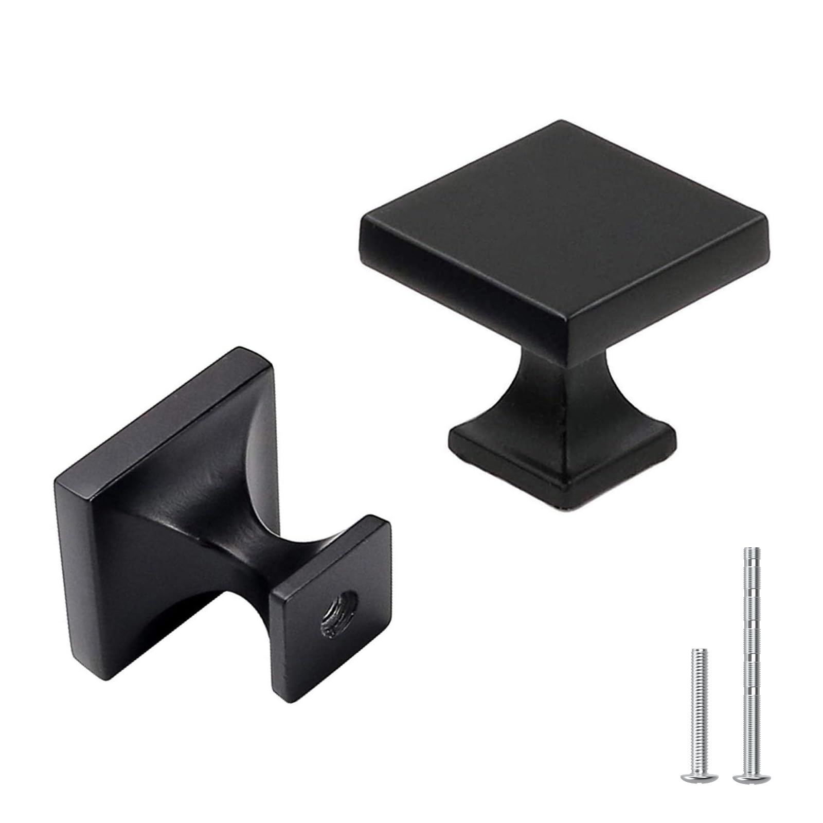 goldenwarm 10 Pack Black Cabinet Knobs for Dresser Drawers