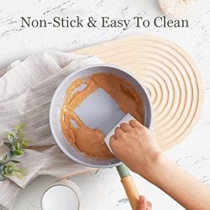 ROCKURWOK Ceramic Nonstick Sauce Pan with Lid, 2 Quart Cooking Pot, Small Saucepan with Steamer, PTFE& PFAS-Free, Wooden Handle for Cool Touch, Universal Base(Gas, Electric & Induction), Green ROCKURWOK Ceramic Nonstick Sauce Pan with Lid 2 Quart Cooking Pot Small Saucepan with Steamer PTFE PFAS Free Wooden Handle for Cool Touch Universal BaseGas Electric Induction Green