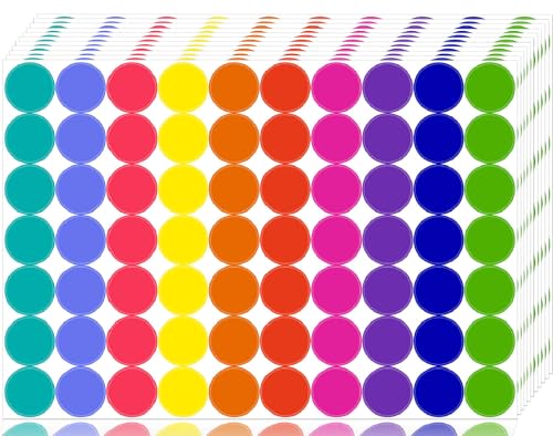 1400 PCS Colored Dot Stickers Round Color Coding Labels...