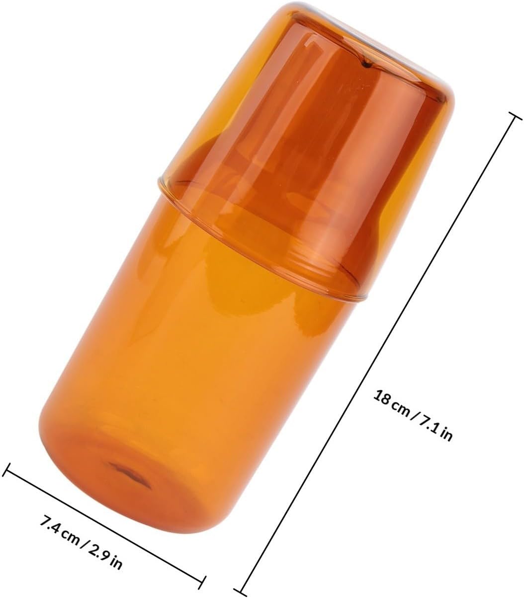 Glass Cup and Water Kettle Set Water Bottle High Borosilicate Glass Large Capacity for Serving Cold Beverages Suitable for Picnics and Swimming Pools
