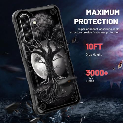 EFGWSDER for Galaxy A36 5G Case,[Dual Layer][10 FT Military Grade Drop Protection] Heavy Duty Shockproof Case for Samsung Galaxy A36 5G 6.7" 2025,Tree of Life Moon - image 3