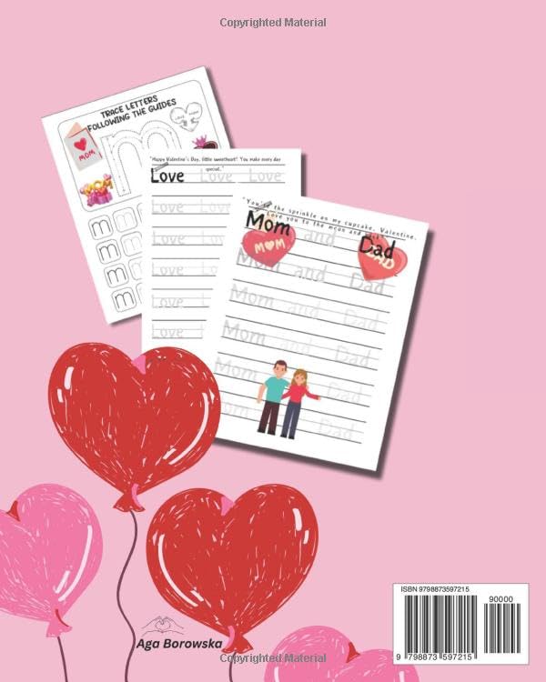 Little Writers Pencil Control: Valentine's Day Gratitude Letter Patterns Fun for Kids Age 3-6. Preschoolers Nursery Kindergarten - Image 2