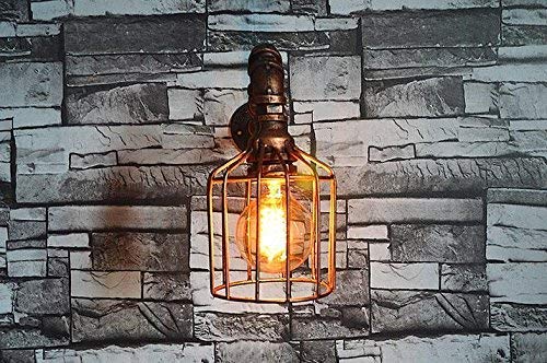 Lámpara de pared de hierro retro para decoración en restaurantes y bares de estilo industrial