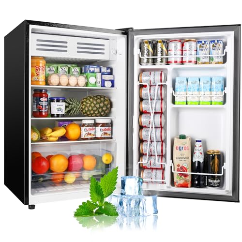 Upstreman 4.5 Cu.Ft Mini Fridge with Freezer, Single Door Mini Re...