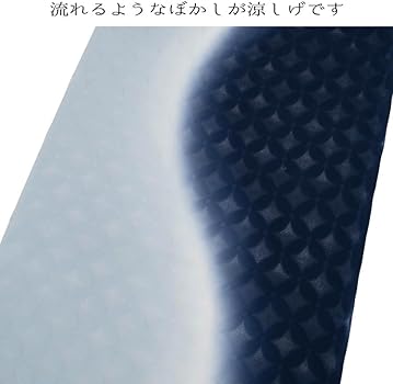 Amazon | 正絹 反物 小紋 ぼかし 着尺 夏物 紗 薄物 絹 水色 紺