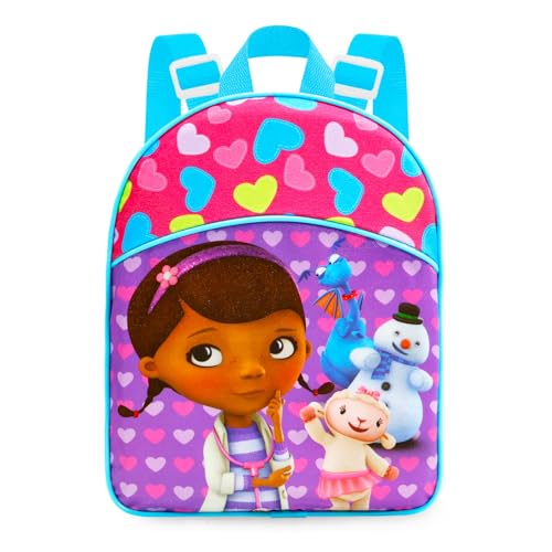 Disney Doc McStuffins Mini Backpack for Kids - 11 Backpack Purse for Girls with Adjustable Shoulder Straps | Doc McStuffins Small Bag Set
