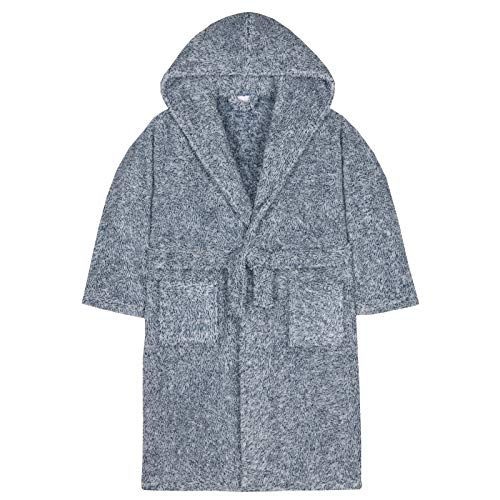 Strong Souls Boys Fleece Hooded Dressing Gown Snuggle Navy 9-10 Years