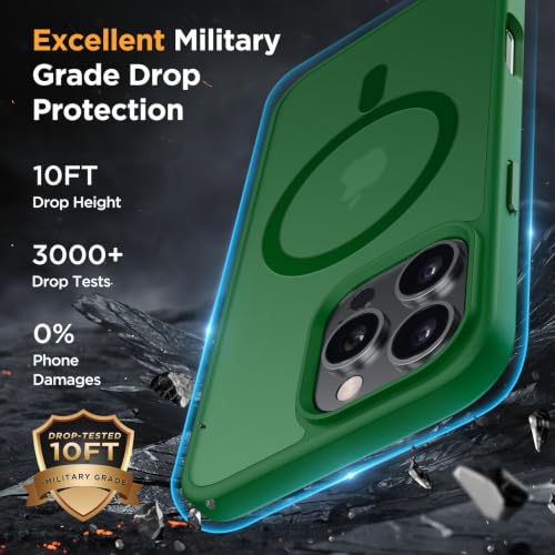 Image of miracase for iPhone 16 Pro Matte Series Case, Magnetic, Dark Green | Velvet Touch | Military-Grade Protection | Anti-Fingerprint | 6,3 Inch