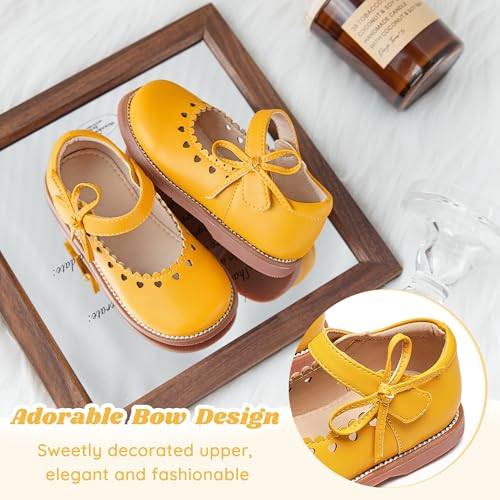 Image of Flaryzone Toddler Little Girl Mary Jane School Uniform Oxfords Flat Dress Shoes