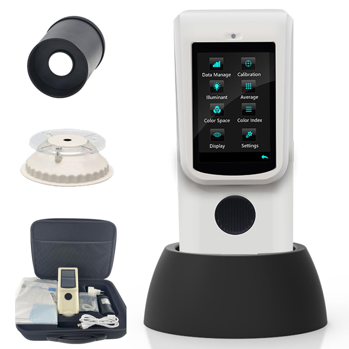 VTSYIQI Portable Spectrophotometer Ø8mm Digital Spectrophotometer with Range 400-700nm ASTM ISO Standard D/8 SCI Measurement Calibre Ø8mm Repeatability 0.04 Interstage Variation 0.35