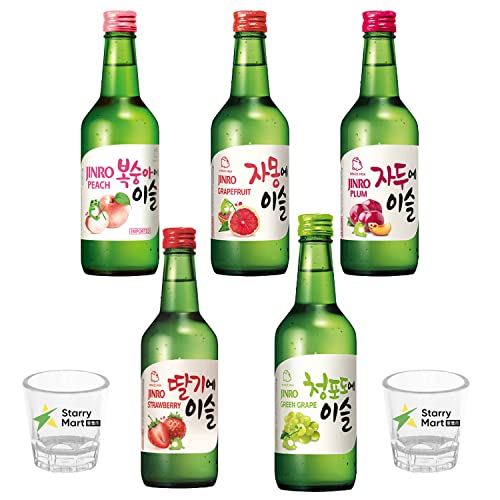 Jinro Chamisul Korean Soju - All Flavours Bundle Set (Fruity Flavours Set) 350ml