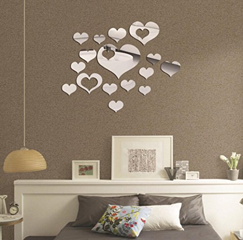 Dragon868 Bella 16 Specchio Decorazione Cuori Casa...