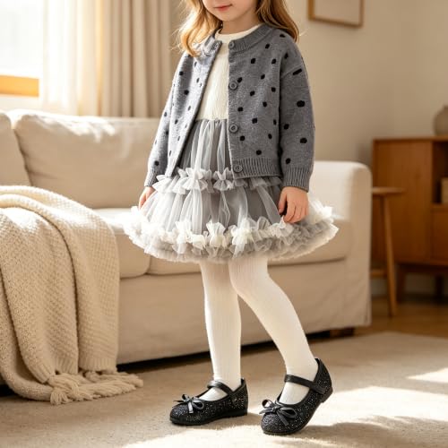 Image of GINFIVE Toddler Girls Dress Shoes Little Girls Mary Janes Ballerina Flats Shoes Toddler