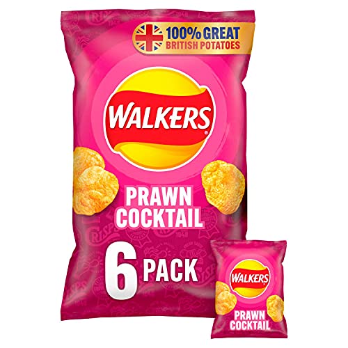 Walkers Crisps - Prawn Cocktail (6x25g) Pack of 4