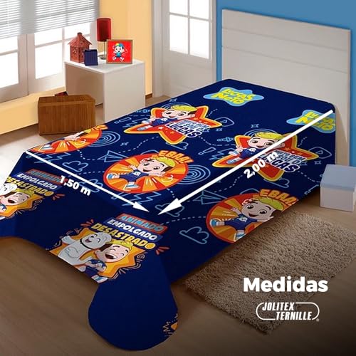 Manta Fun Solteiro Jolitex Luccas Neto Hipoalergênica Toque Macio (1,50 x 2,00m)