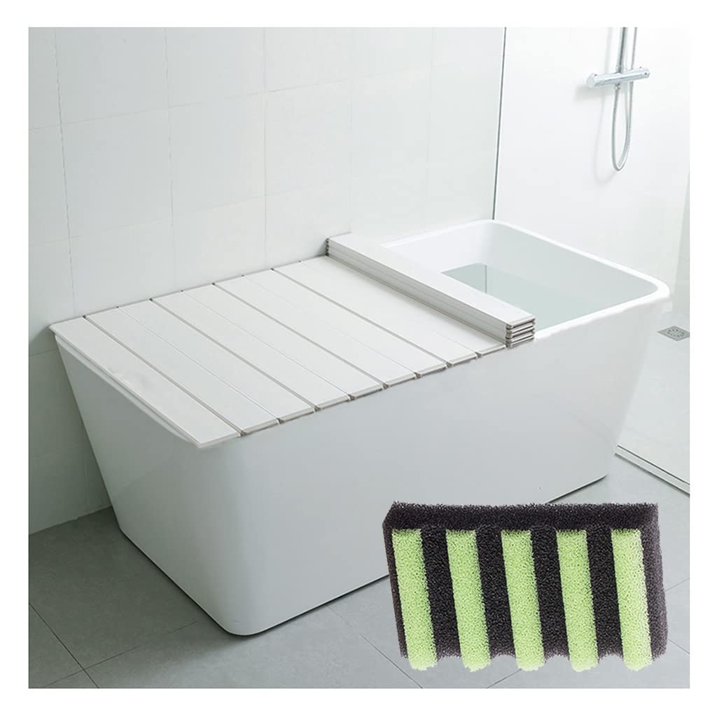 Couvercle de baignoire isolant et pliant avec éponge de protection poussière