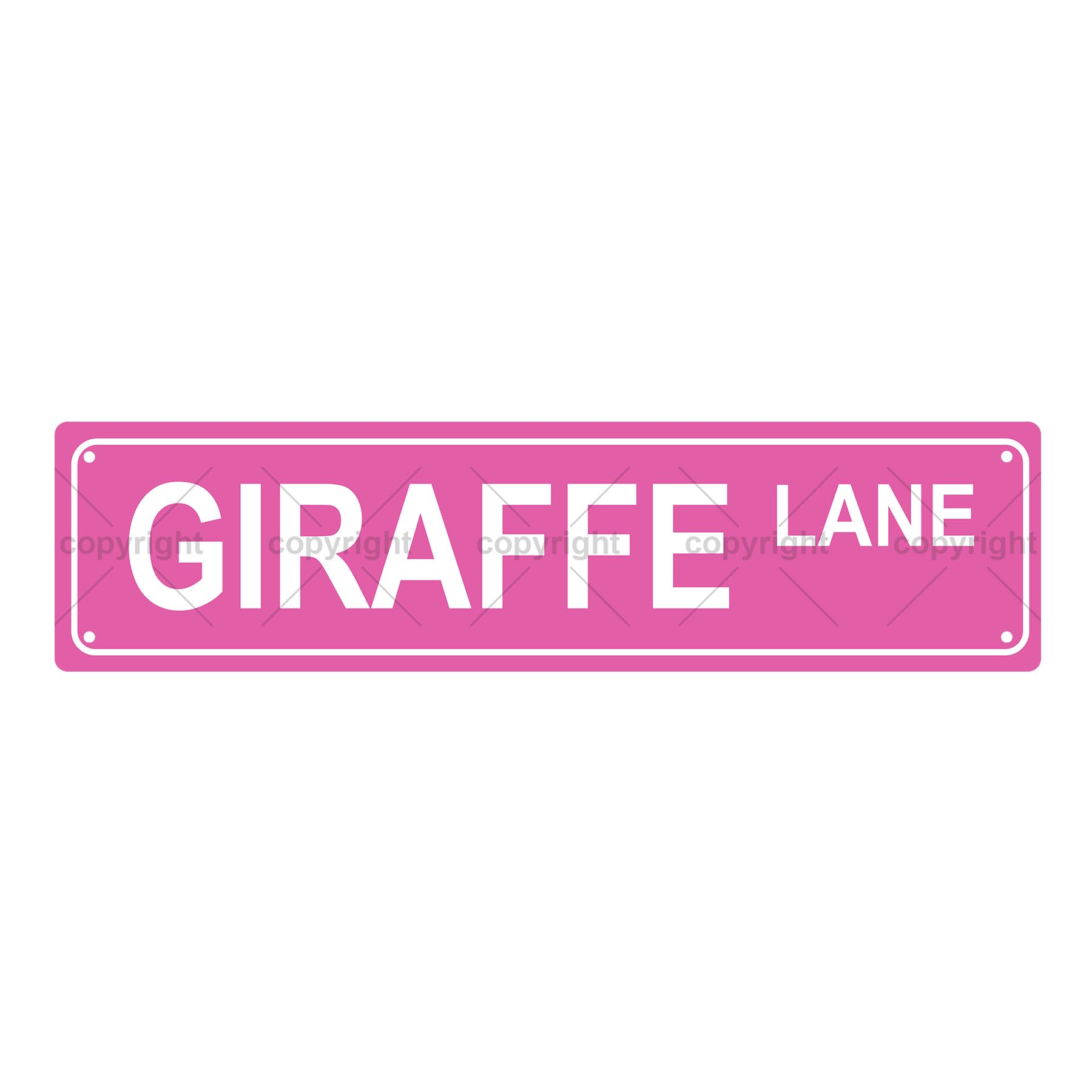 Giraffe Lane Animal Metal Tin Street Sign Bar Cafe Garage Cave Home Room Wall Bathroom Farmhouse Garden Porch Patio Decor,4x16 Inch