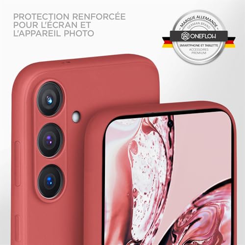 Coque Samsung S24 silicone premium double couche rouge mat - 4
