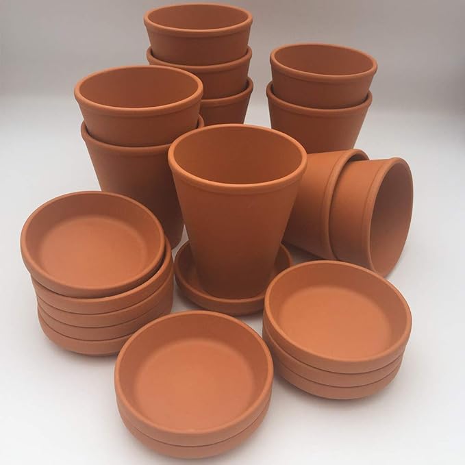 Weston Mill Pottery [LT9/S9] Terracotta Long Tom plant pots with