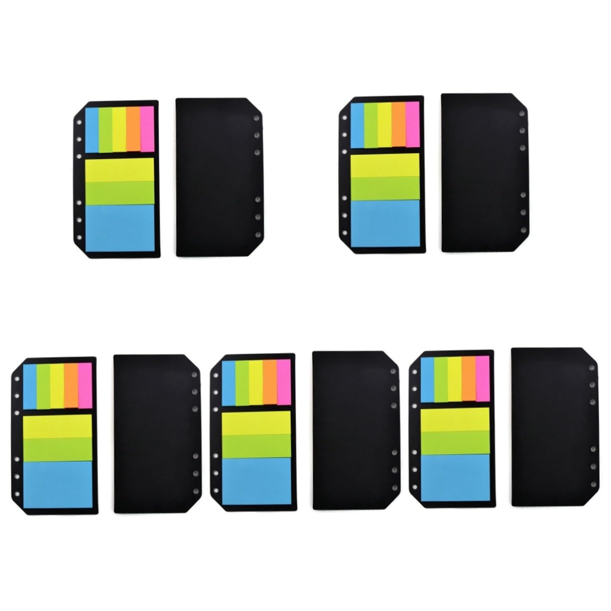 Angoily 5 Stück Selbstklebende Haftmarker Bücher Praktische Sticky Tabs für Schulbedarf Haushalt Ordner Zubehör für Seitenmarkierung und Notizen