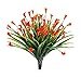 Künstliche Blumen Fake Flowers Bouquet Garland Gefälschte Blumen Pflanzen, 4PCS Artificial Calla-Lilien-Blumen Grün Bush im Freien Garten-Hängen Innen Zuhause Küche Büro Tischdekoration Vase Korb Topf