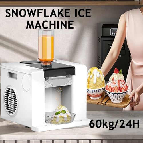 Komercyjna maszyna do lodu kruszonego 280 W, chłodzenie powietrzem, elektryczna maszyna do lodu kruszonego, pojemność butelki 750 ml, czyszczenie jednym dotknięciem, wydajność 60 kg/dzień