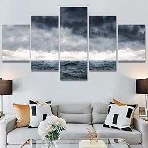 SIGNWIN 5 Panel Canvas Wall Art Modern Art...