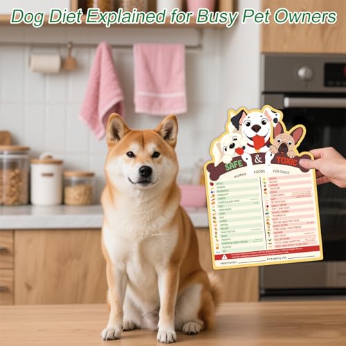 Cartel Imán para Refrigerador Guía Alimentación Perros 9.75x6.75in miniatura 6