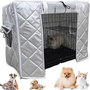 Hocvseo Hundekäfigabdeckung mit Türvorhang