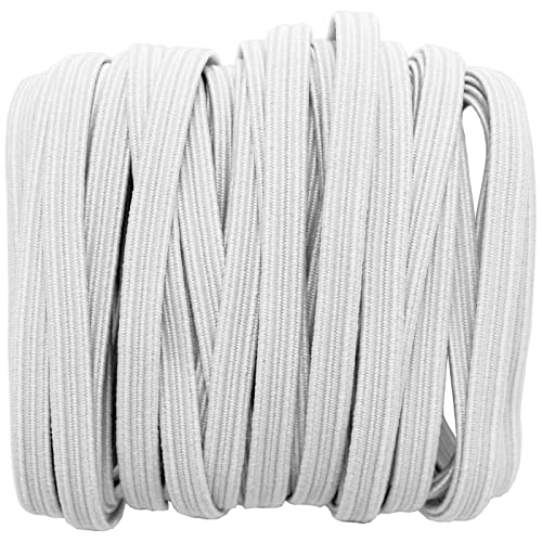 Lumonic élastique plat 5m x 5mm - élastique résistant à la cuisson, par exemple pour les masques, pour la couture et le bricolage - caoutchouc au mètre...