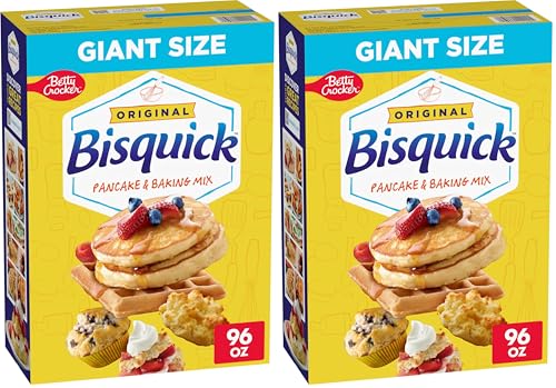 Image of Betty Crocker Bisquick Pancake and Baking Mix, Original, Makes About 145 Pancakes, Giant Size, 96 oz (Pack of 2)