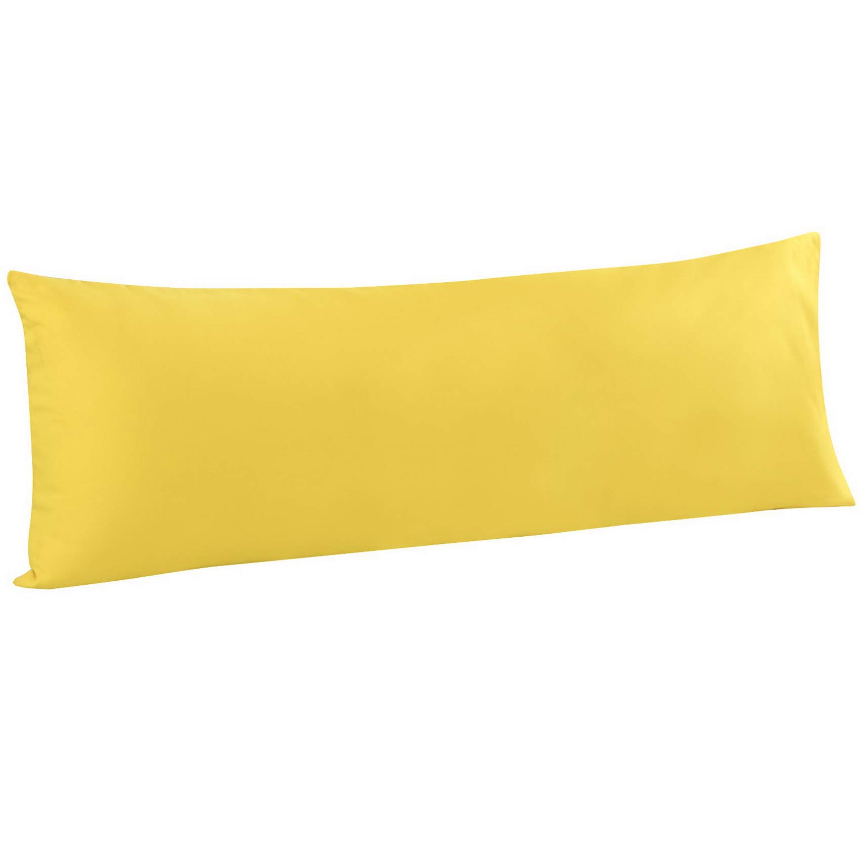 FLXXIE Microfiber Body Pillow Cover, Envelope Closure, Yellow