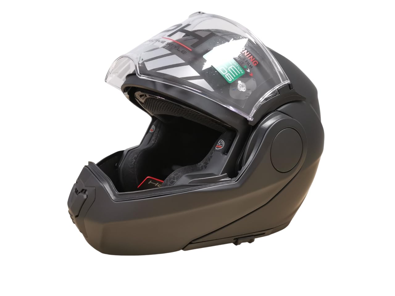 Casco REVERSE MODULARE nero per MOTO e SCOOTER OMOLOGATO ECE 22.06 con PINLOCK