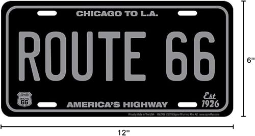 Miniatura 2 de Signs 4 Fun SLTR6 Tactical Route 66 - Placa de matrícula, color negro