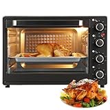Horno de pizza comercial con control de temperatura ajustable de 90 a 230 °C, tres métodos de calentamiento, horneado de cuatro capas para uso doméstico y restaurante