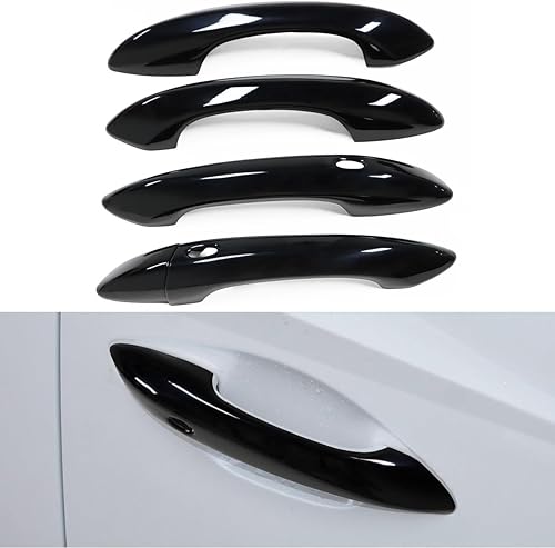 Cubierta exterior de manija de puerta compatible con Hyundai Tucson 2022 2023 2024 Accesorios protector de manija de puerta con 2 orificios para