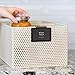 Tidy Style 10 Pack Metal Basket Bin Labels Clip On Holders for Storage Bins, Bin Clips for Organizing Pantry, Home, Bathroom (White, Black, or Vanilla), 3.5” x 2.5”