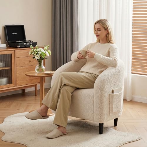 Sillón Barrel Plegable Teddy Beige miniatura 6