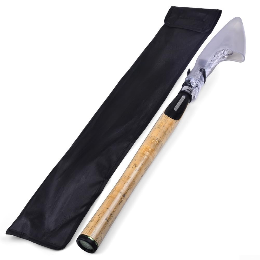 Canna da Pesca in di Carbonio 210cm Portatile Canna da Pesca(Open reel model2.3 m) | di carbonio ad densità, leggera e , ideale per pesca sportiva e viaggi frequenti