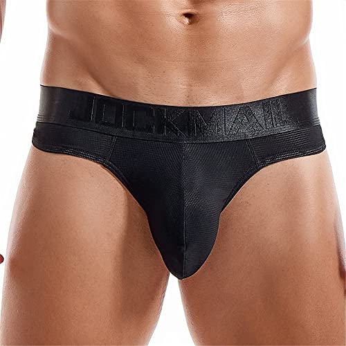 JOCKMAIL 2PCS/PACK Mens Underwear Thongs Briefs Comfortable Mens Sport Underwear Athletic Mens Underwear Thongs Pack4