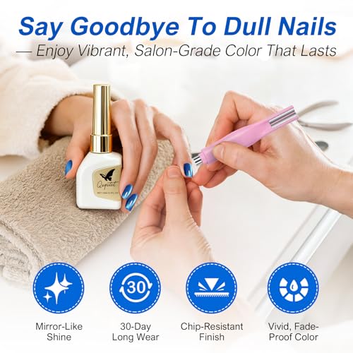 Esmalte de gel cat eye 5 en 1 azul 15 ml miniatura 6