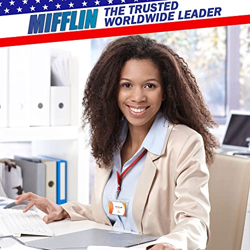 Mifflin-Usa Flat Lanyards For Id Badges (Blue, 36 Inch, 5 Pack), Comfortable Neck Straps #TOP6