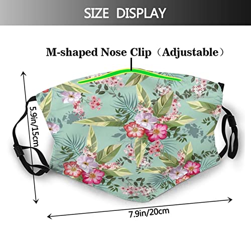 Coseevel Vintage Flower Face Masks Reusable For Stylish Festive Masks Holiday Party Favors Gifts Nose Wire Adjustable Filter Pocket With 2 Filter Women #TOP1