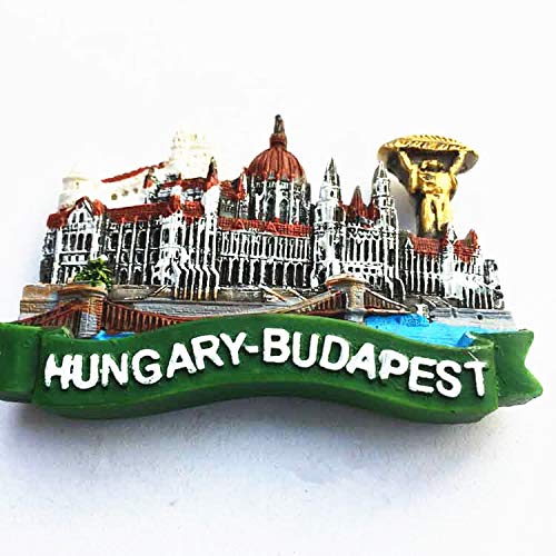 MUYU Magnet 3D Budapest Ungheria Frigorifero turistica Souvenir Gift, Budapest Ungheria Frigorifero Magnete, Decorazione casa e Cucina Magnetico Adesivo