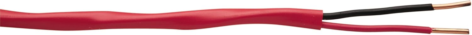 Coleman Cable 988200604 FPLR Unshielded Fire Alarm Cable, Red, 18/2, 1000-Foot