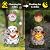 Afirst Solar Garden Statues, Dog Statues Outdoor Resin Figurine with Solar Lights Statue Decorations for Lawn, Patio, Balcony, Yard Ornament Mother's Day Gifts, Dalmatian and Cat, Dog&Cat