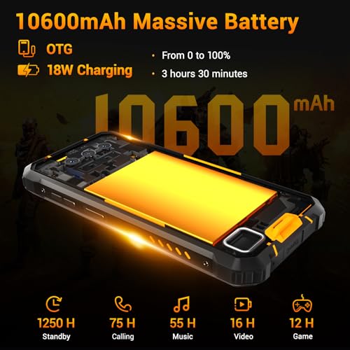 OUKITEL WP23 Pro Outdoor Handy Ohne Vertrag - 16(8+8) GB RAM +128GB ROM, Android 13 Outdoor...