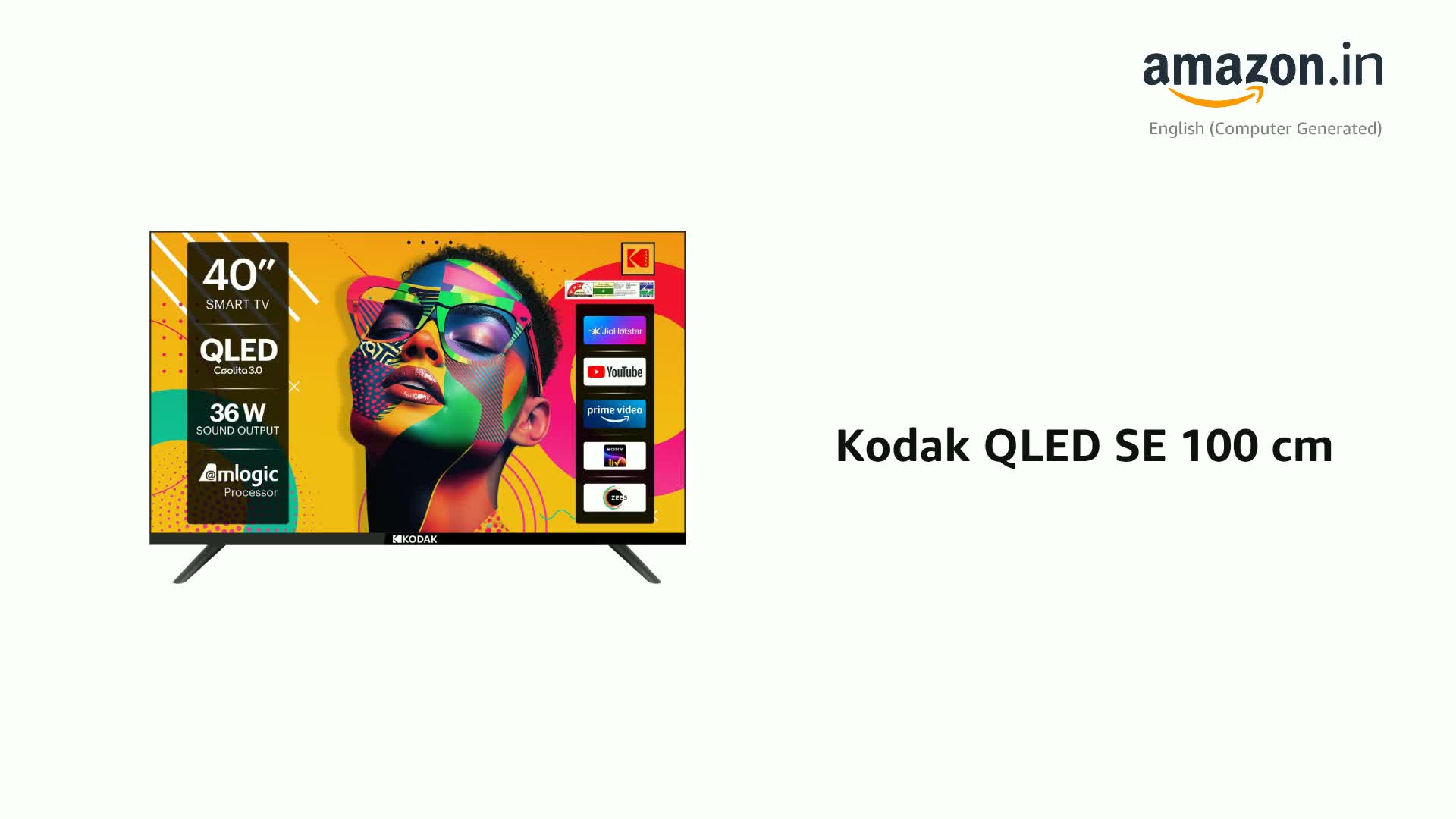 Kodak QLED SE 100 cm (40 inch) QLED Full HD Smart Linux TV 2025